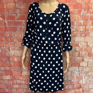 GAP Navy Polka‎ Dot Henley Dress